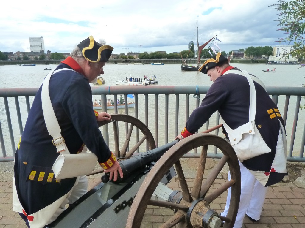 Loading the charge for the cannon